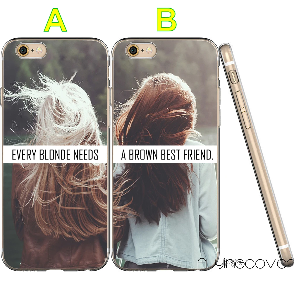 Coque Blonde Brown Bff Best Friend Clear Soft Tpu Silicone Cover For Iphone X 7 Plus 5s 5 Se 6 6s 5c 4s 4 Ipod Touch 6 5 Cases - Mobile & Covers - AliExpress