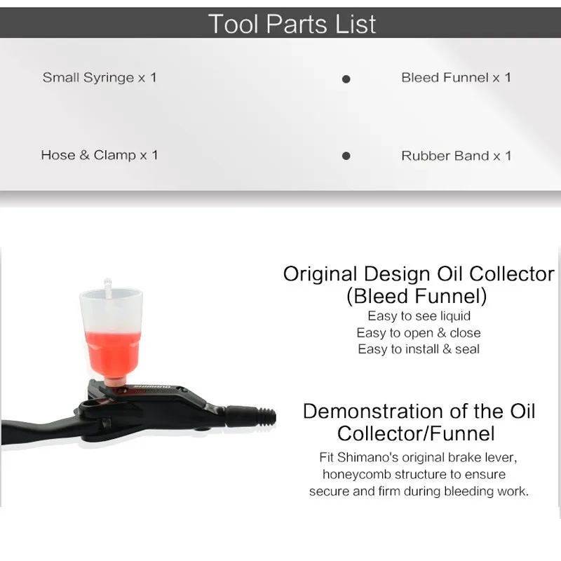 Комплект гидравлического тормоза, тормозная система, минеральное масло, тормозная воронка, набор, инструмент для ремонта велосипеда, масляный инжектор, воронка, набор