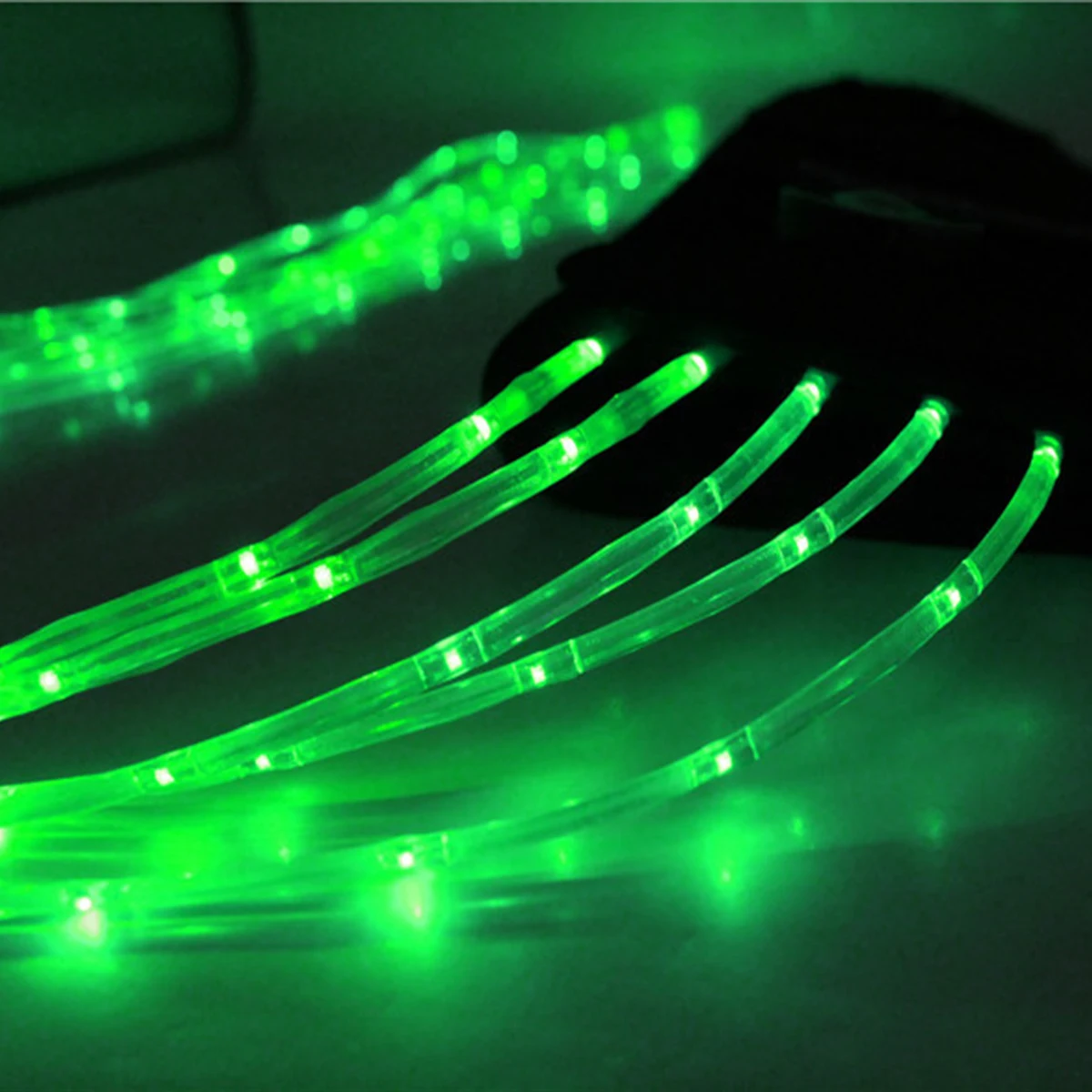 100CM Green Blue Horse Tail USB Lights Chargeable LED Crupper Horse Harness Equestrian Outdoor Sports The Lights Horse Tail