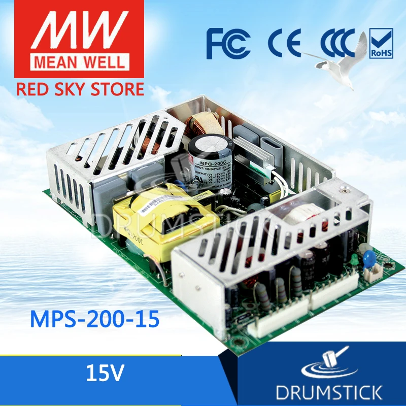 

MEAN WELL MPS-200-15 15V 13.4A meanwell MPS-200 15V 201W Single Output Medical Type