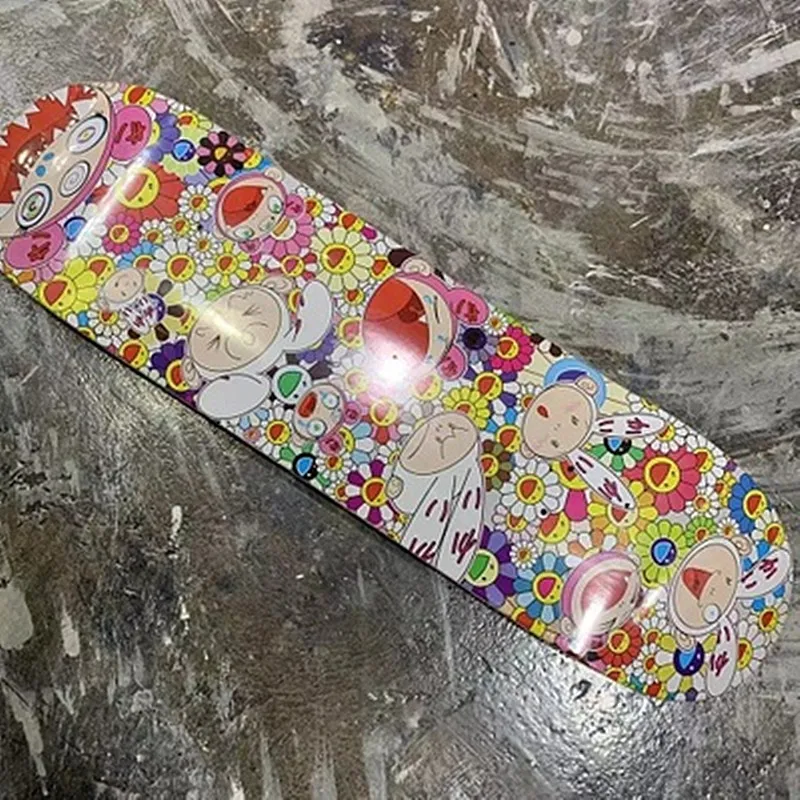 

Sunflower Become Warped Plate Street Art KAWS Sliding Plate Summer Game OriginalFake Creative Sliding Plate Morden Toys M768