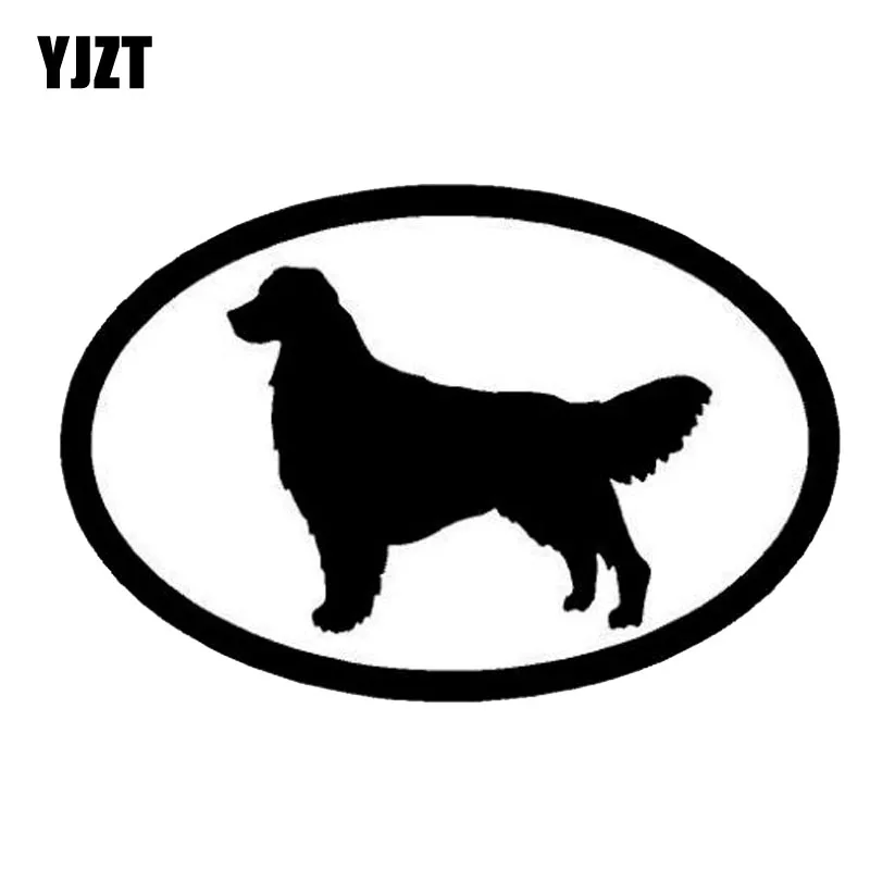 

YJZT 15.2*10.1CM Retriever Golden Stylish Classic Motorcycle Car Decorative Accessories Cute Animal Stickers C6-1220