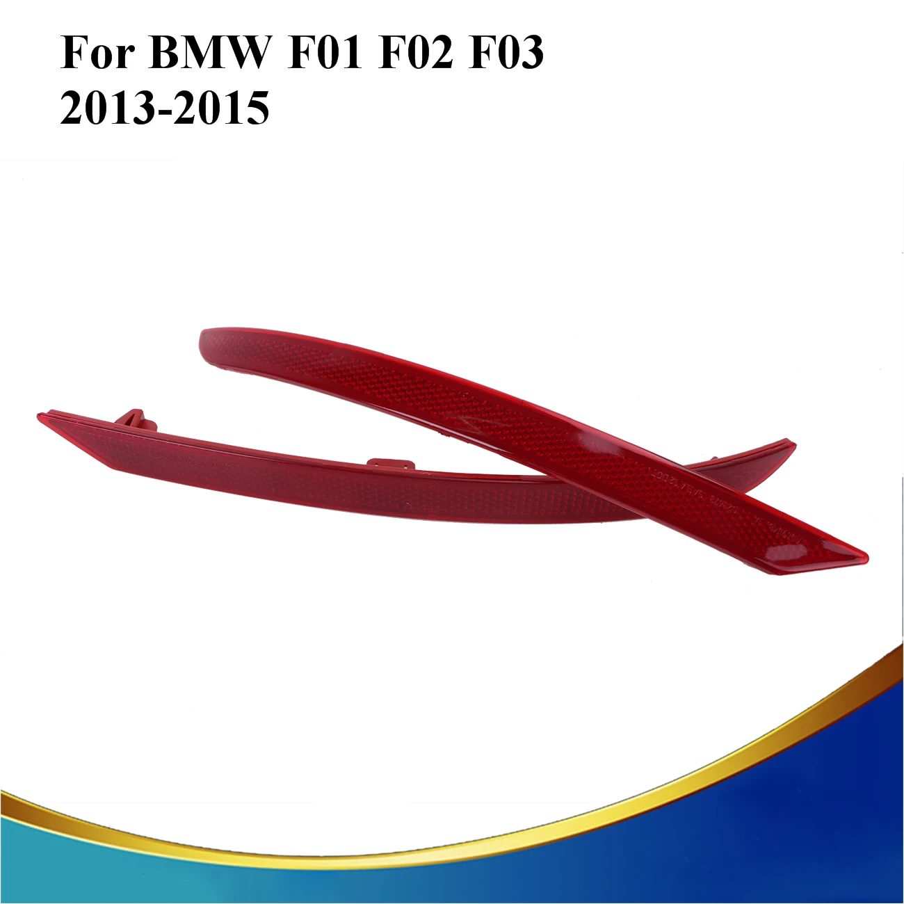 

2PCS Red Lens Rear Bumper Reflector Fog Warn Light For BMW F01 F02 F03 740i 750i 760Li 2013 2014 2015 Replacement #3098