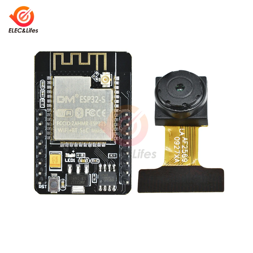

ESP32 ESP32-CAM WiFi Wireless Module ESP32-S 32-bit Dual-core OV2640 Camera Bluetooth Development Board & WeMos Mini D1 ESP32
