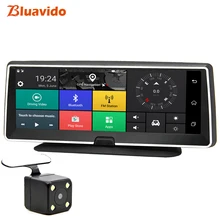 Bluavido 4G android dvr 8 pollici dell’automobile dello schermo di video macchina fotografica di navigazione gps Full HD 1080 P dash cam registrator registratore monitor remoto