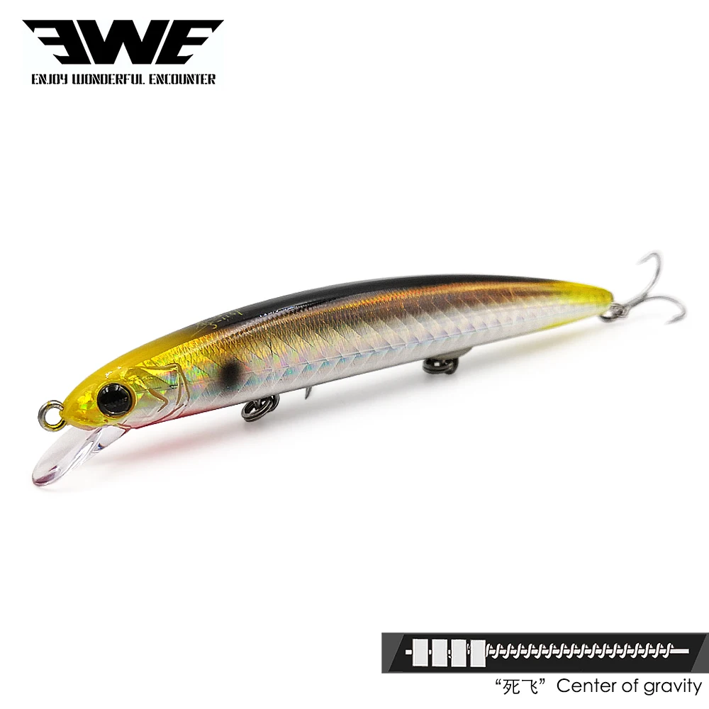 EWE-Float Minnow Lure para Truta e Pike, Isca Artificial, Jerkbaits, Wobbler, Equipamento de Pesca, BaoJUN2, S125, S140F, 17g, 21g