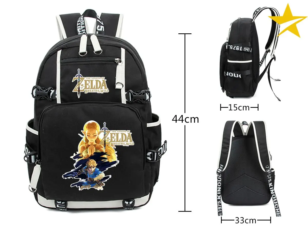 

Giancomics The Legend of Zelda Breath of the Wild Game Travel Backpack Knapsack Bag Casual Canvas Bag School Bag
