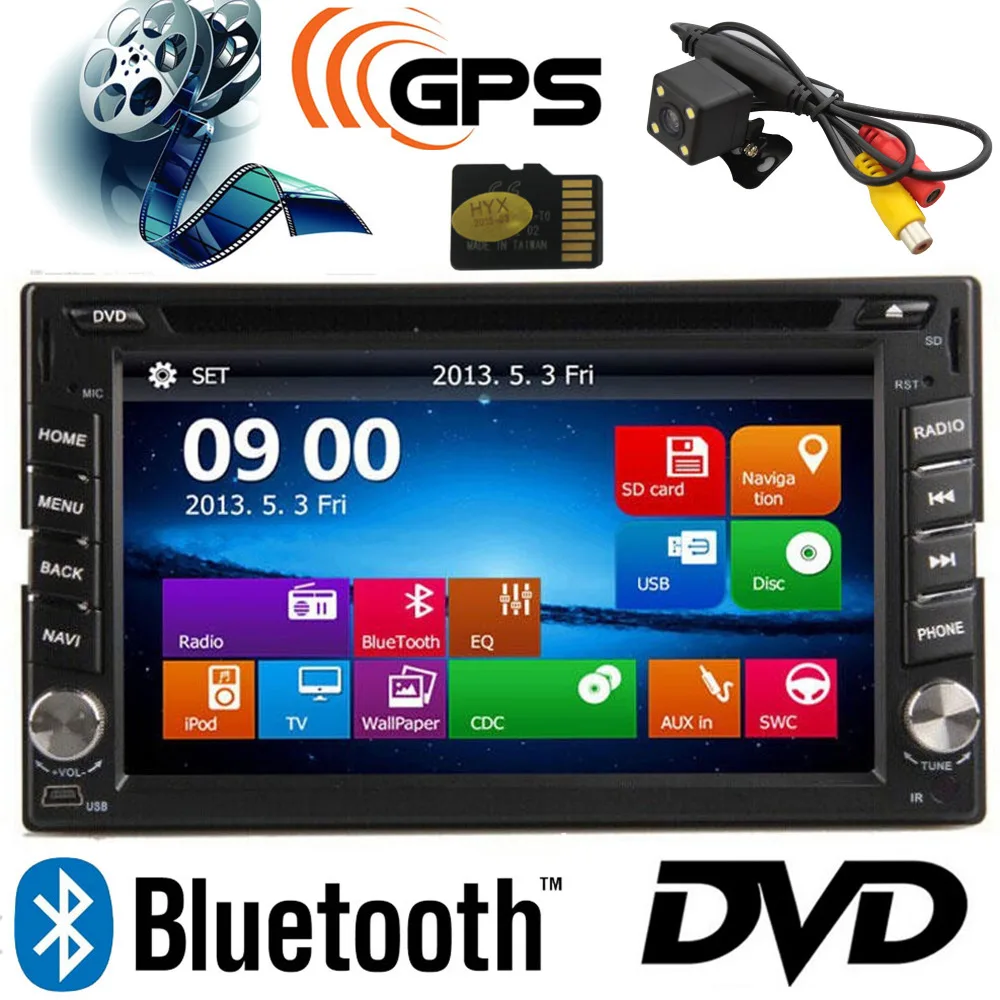 

6.2inch TFT 2 Din Car DVD Player GPS MP5/MP4 USB/SD Bluetooth FM/AM Radio Car Audio for BMW/Mazda/Opel/VW/Honda/Skoda/Golf
