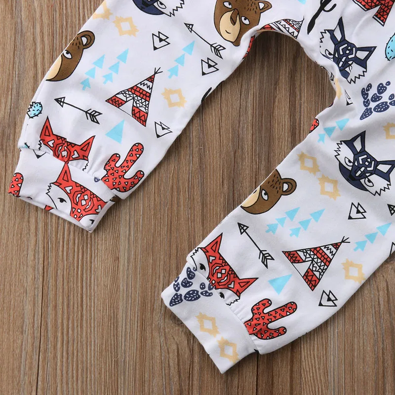 FOCUSNORM New Fashion Animals Newborn Baby Boys Girl Clothes Tops T shirt Pants Outfit Set Clothes