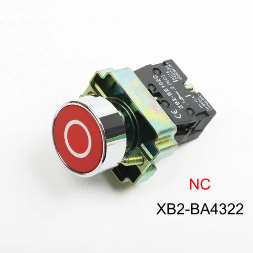 XB2-BA4342 BA3331 BA3351 BA4322 BA3311 BA3341 без/NC мгновенная плоская кнопка с меткой переключатель самосброс 22 мм - Цвет: XB2-BA4322