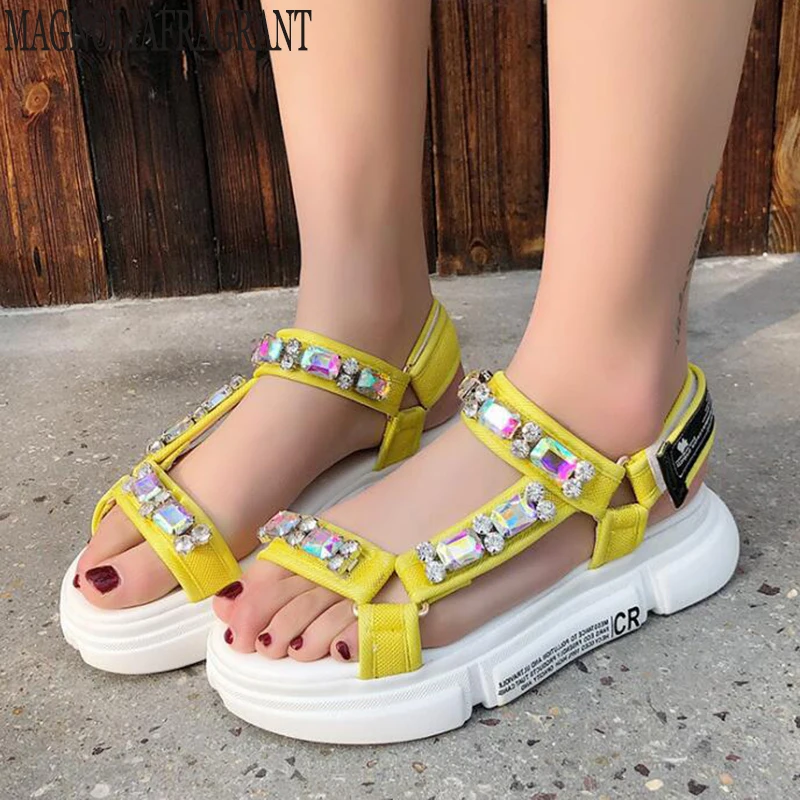 

Women Sandals Platform Sandals casual shoes For Women High Heels Sandalias Mujer Summer Shoes Rhinestone Heels Sandals c675