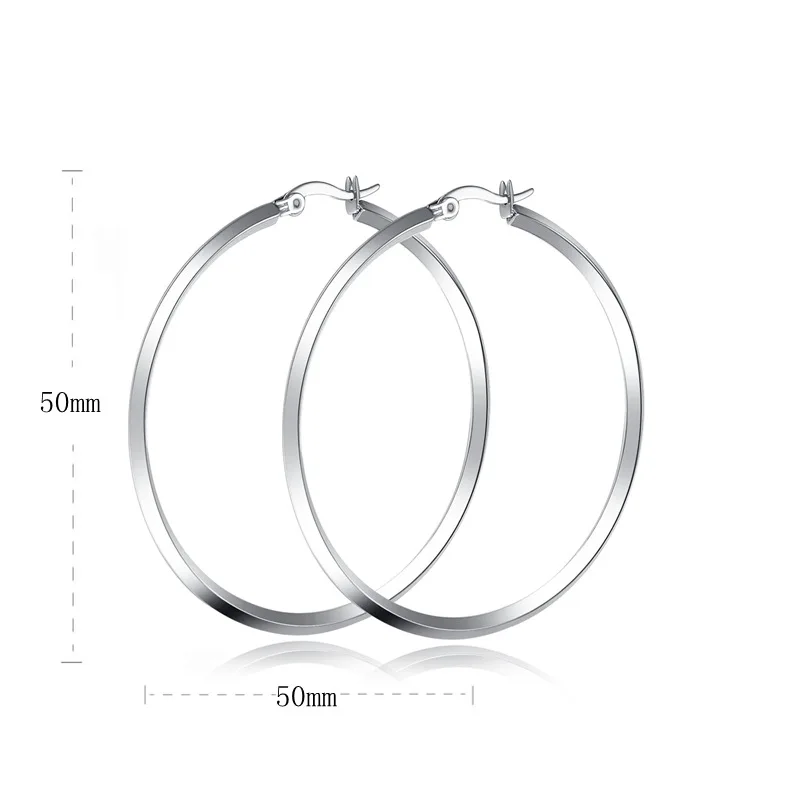 

woman fashion jewelry Stainless steel polishing stud earrings simple contracted circle earrings gift for woman wholesale