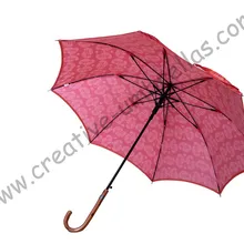 3 шт./лот) Прямые Зонты из ротанга, 210 т эпонж дамасский принтованный дизайн, автоматическое открытие, 70 т легированный вал для тростникового зонта, ручка из ротанга