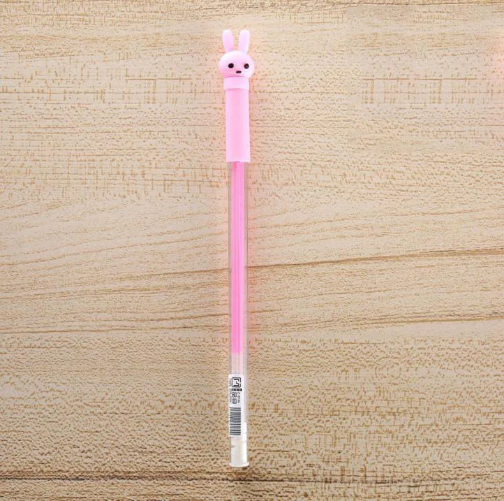 2 предмета Kawaii 0,5 мм с черными чернилами Радужный кролик гелевая ручка подпись ручка Эсколар. школы канцелярский Студент Дети подарок