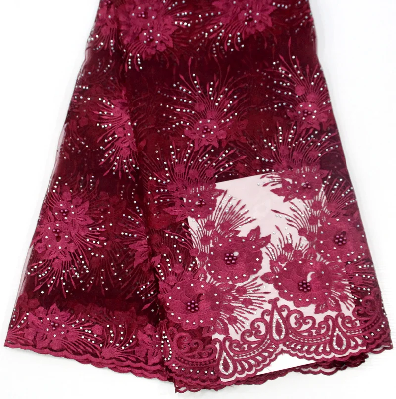 

African Lace Fabric 2018 Embroidered Nigerian Laces Fabric Bridal High Quality French Tulle Lace Fabric
