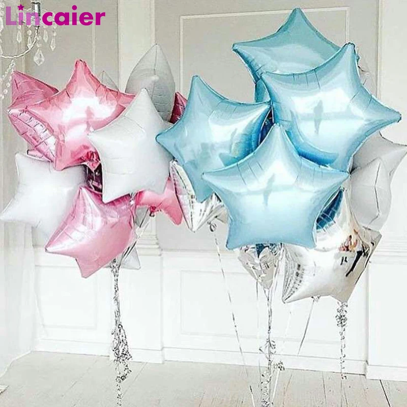

6pcs Star Heart Foil Balloon Wedding Birthday Table Decoration Baby Shower Boy Girl Hen Bachelorette party Graduation 2019 Decor
