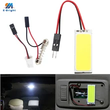 YM E-Bright 200 шт. Автомобильный светодиодный 36 SMD COB Чип 36 светодиодный 12 В DC панельные лампы с T10+ фестон-адаптер индикаторный светильник