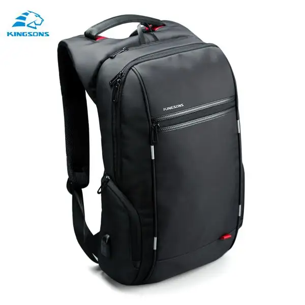 Kingsons модный рюкзак, мужской рюкзак, 15,6 дюймов, рюкзак для ноутбука, Mochilas, Мужская школьная сумка для мальчиков-подростков, рюкзак - Цвет: KS3144WBlack