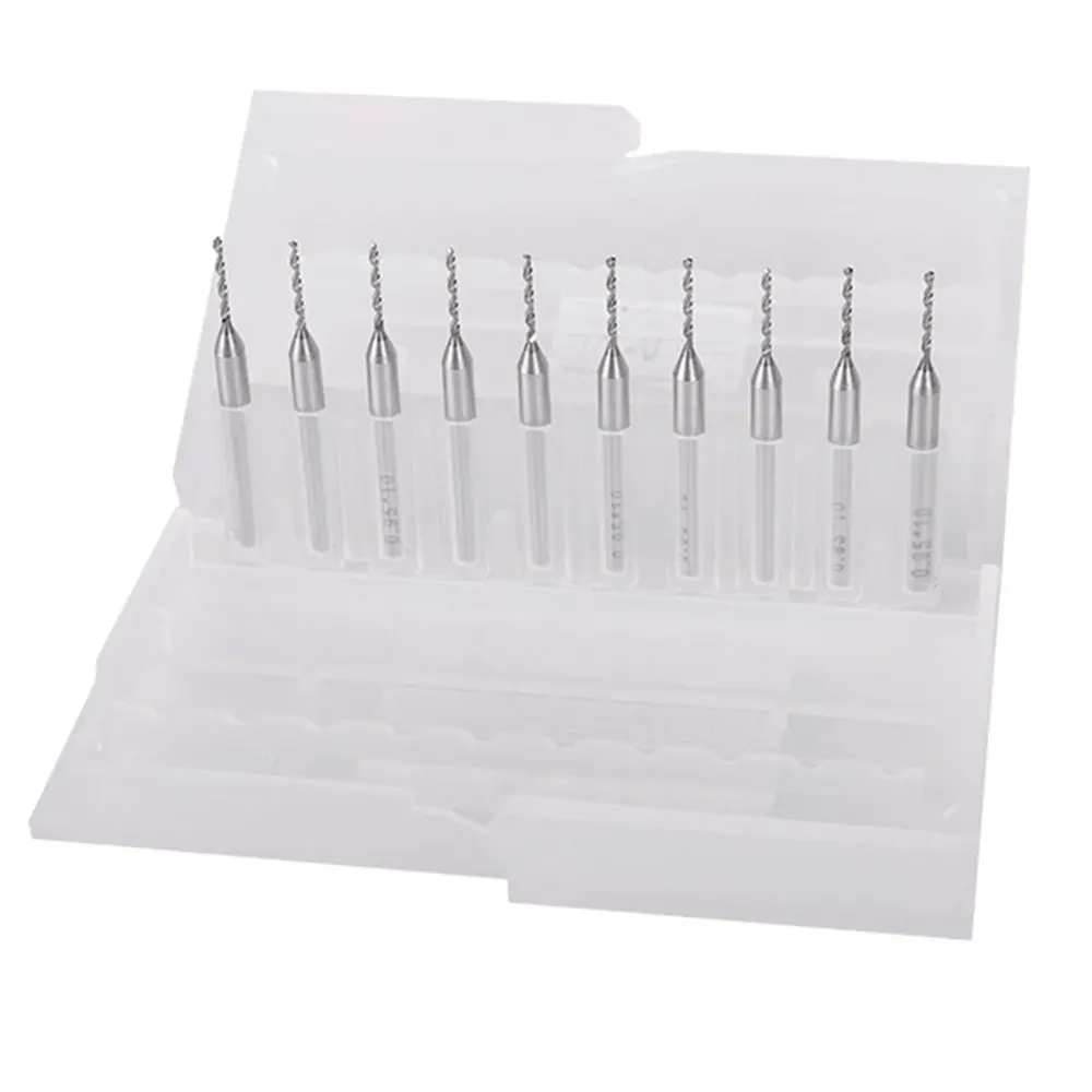 3.175mm Tungsten Steel Carbide PCB CNC Drill Bits Milling Machine 0.9mm