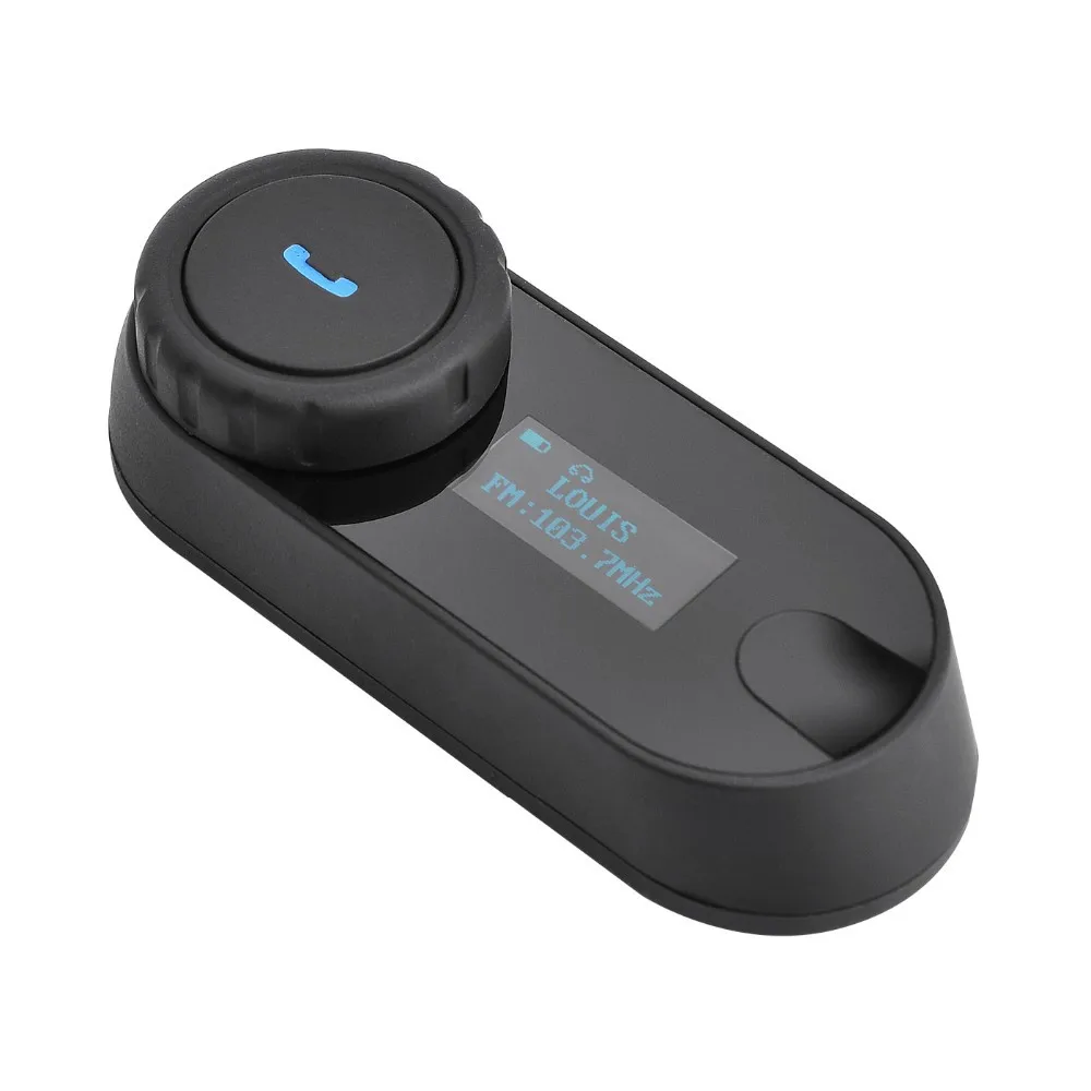 1 шт. BT мотоциклетная гарнитура с Bluetooth для шлема внутренняя связь ЖК экраном + FM
