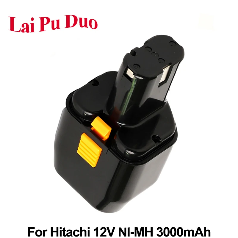 Replacement Power Tool Battery 12V 3000mAh NI MH For Hitachi Drill