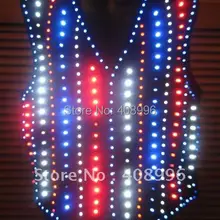 Светодиодный светоизлучающий жилет для выступлений/Карнавал/сценическое представление/светящийся жилет/Красочный Жилет