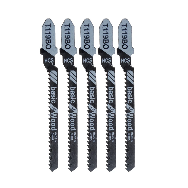 

5Pcs/Set HCS T119BO Jig Saw Blades Set Wood Fast Cutting Reciprocating Saw Blade