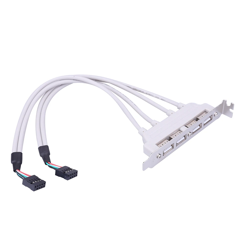 4 порта USB 2 0 порт панель кабель женский винт к материнской плате 9pin заголовок