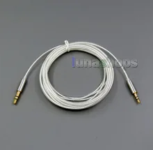 LN006058 1 2m 2m 3m 3 5mm To 2 5mm OCC Silver Plated Earphone Cable For Headphone Headphone On ear