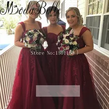 Burgundy Bridesmaid Dresses Bruidsmeisje Jurk Appliques Party Dresses Robe Demoiselle D’honneur Wedding Party Guest Gown