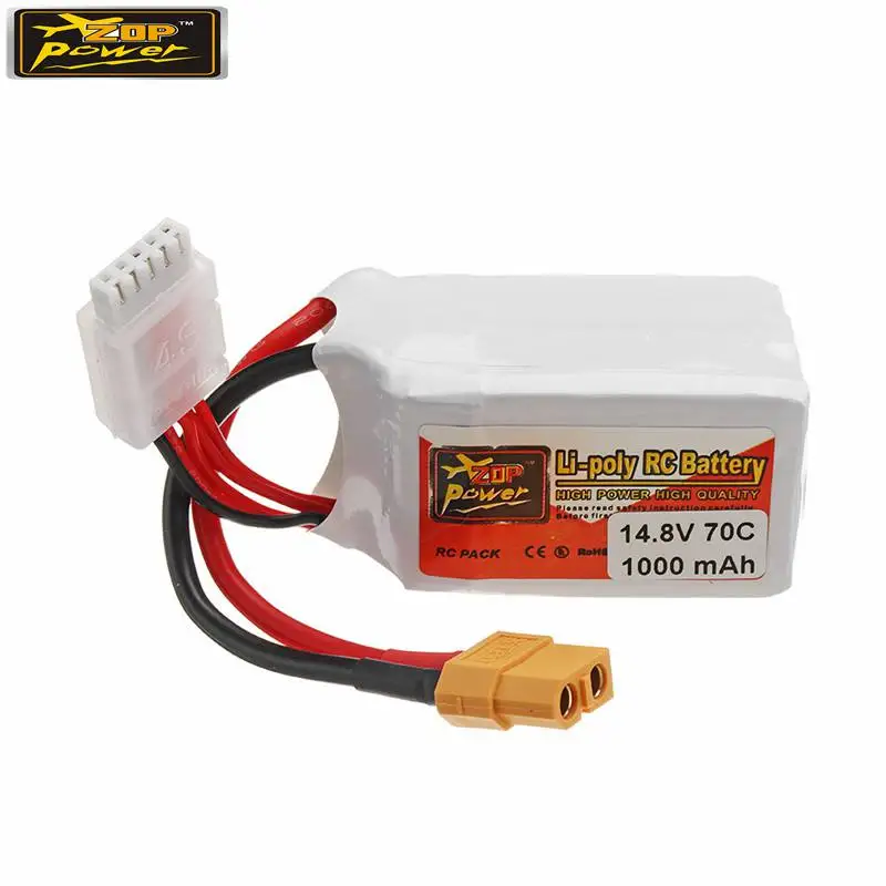 ZOP питания 14 8 V 1000 мА/ч 70C 4S Перезаряжаемые Lipo Батарея с XT60 разъем для