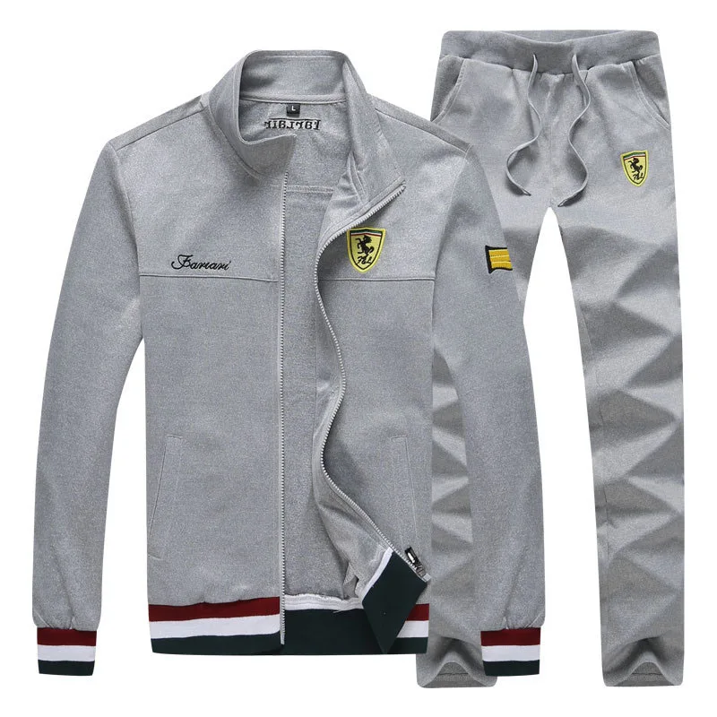 Günstige Neue männer Sweatshirts Anzug Designer Herbst Mode Druck Dünne Fett Baseball Jersey Anzug Männer Sportwear Freizeit Anzüge 4XL BFF458