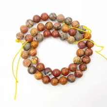 LII Ji натуральный камень Пикассо яшма 8 мм/10 мм бусины 40 см DIY для изготовления украшений ожерелья Браслет