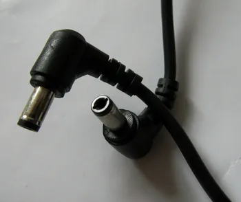 

3 piece double male 90 right angle 5.5x2.5mm to 5.5x2.5mm male shape power plug Adapter cable connector Extension cord 29 cm