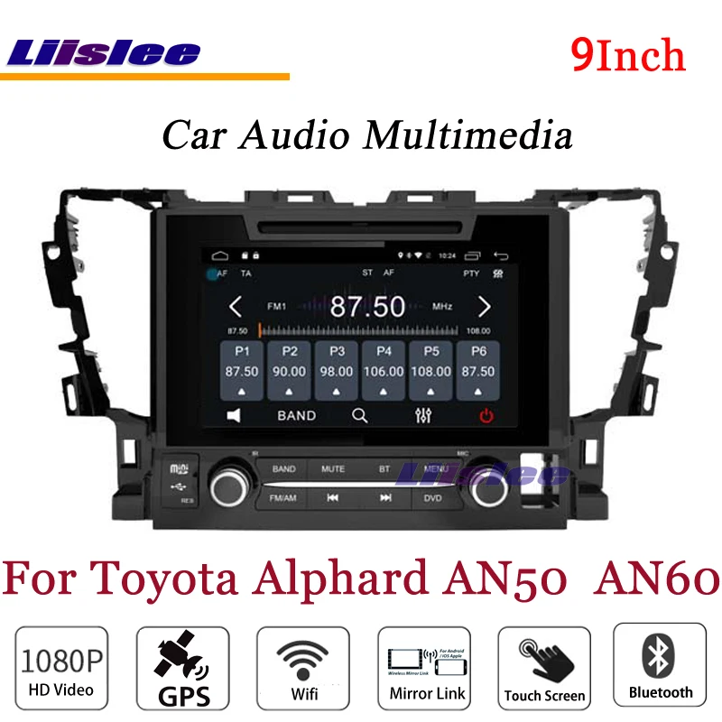 Best Liislee For Toyota Alphard AN50 Stereo Android Radio DVD Player 3G Wifi BT GPS MAP Navigation 1080P System Original NAVI Design 2