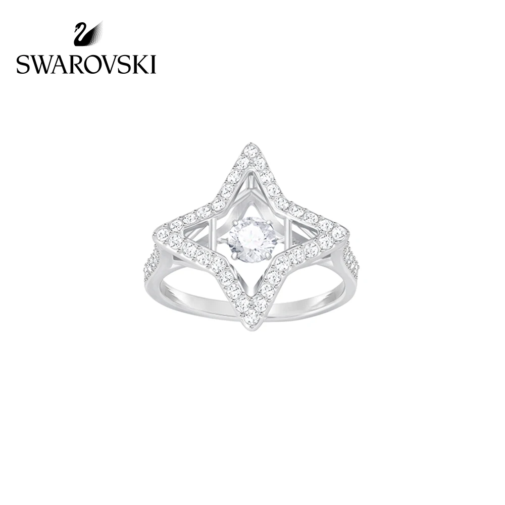

Original Genuine Swarovski SPARKLING DC Star-shaped romantic ring woman crystal ring accessories Hand ornament 5349666