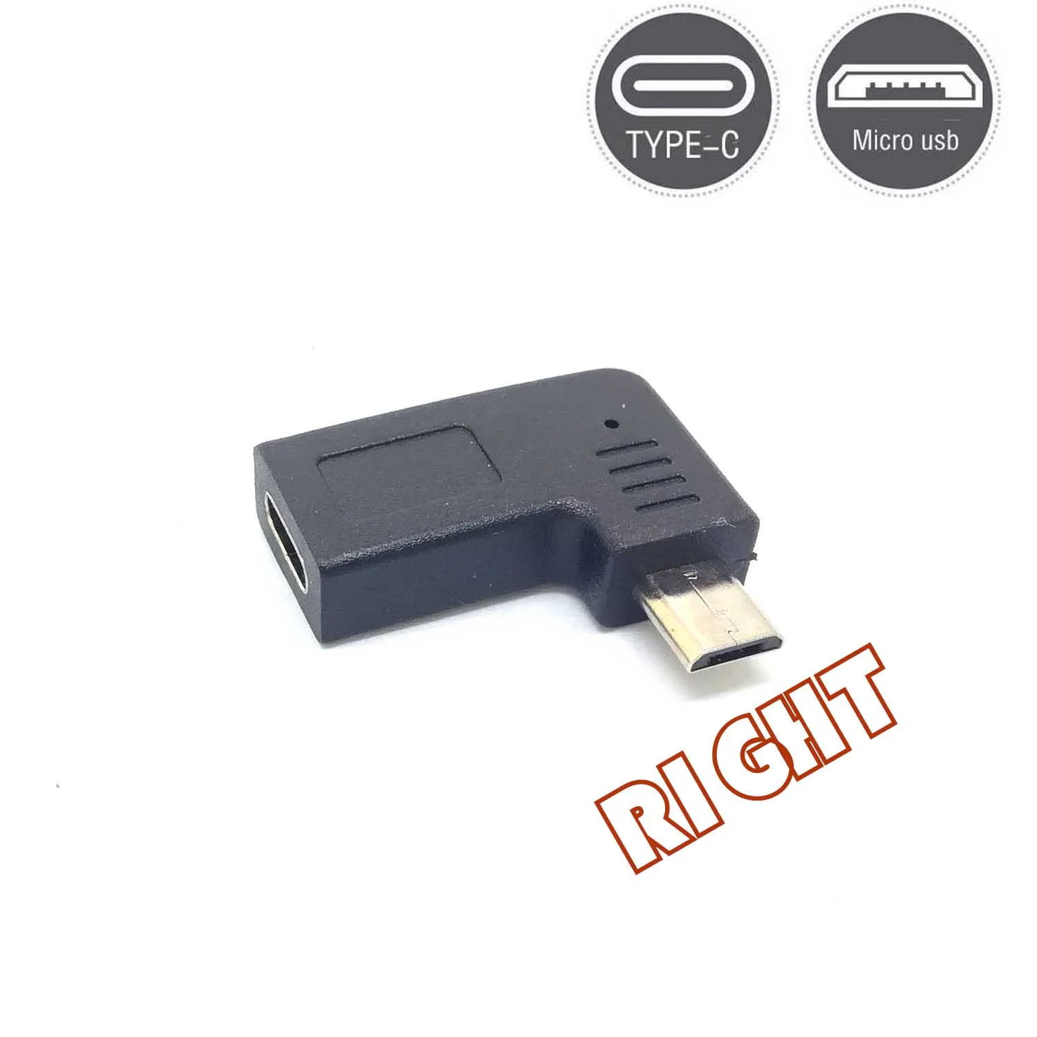 90 angle Type-C Female To Micro-B Micro male USB Charger Data otg cable adapter oy usb aux adapter usb c b cable usb mini cable