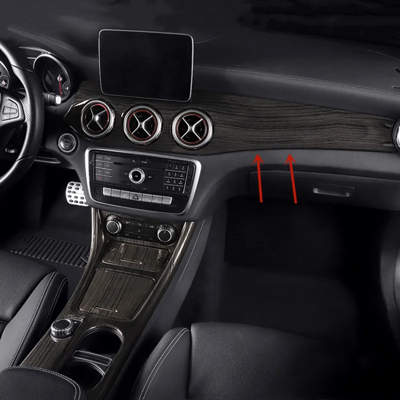 Украшение панели кондиционера автомобиля для Mercedes Benz GLA X156 CLA C117 2013-18 LHD углеродное волокно цветная центральная консоль рамка наклейка