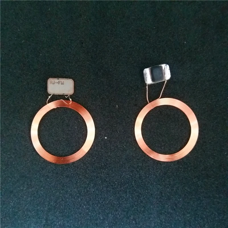 

10PCS 13.56MHZ FM11RF08 MF 1K S50 F08 NFC Tags Naked Coil+Chip Dia 20mm Only Read