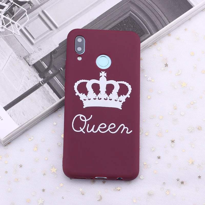 Для huawei Honor mate 10 20 Nova P20 P30 P Smart King and queen Crowns Candy силиконовый чехол для телефона Capa Fundas Coque