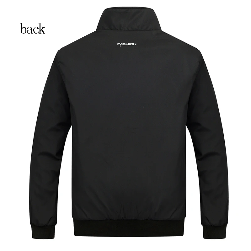 4XL 5XL размера плюс 2018 новая брендовая мужская куртка весна осень на молнии двойная