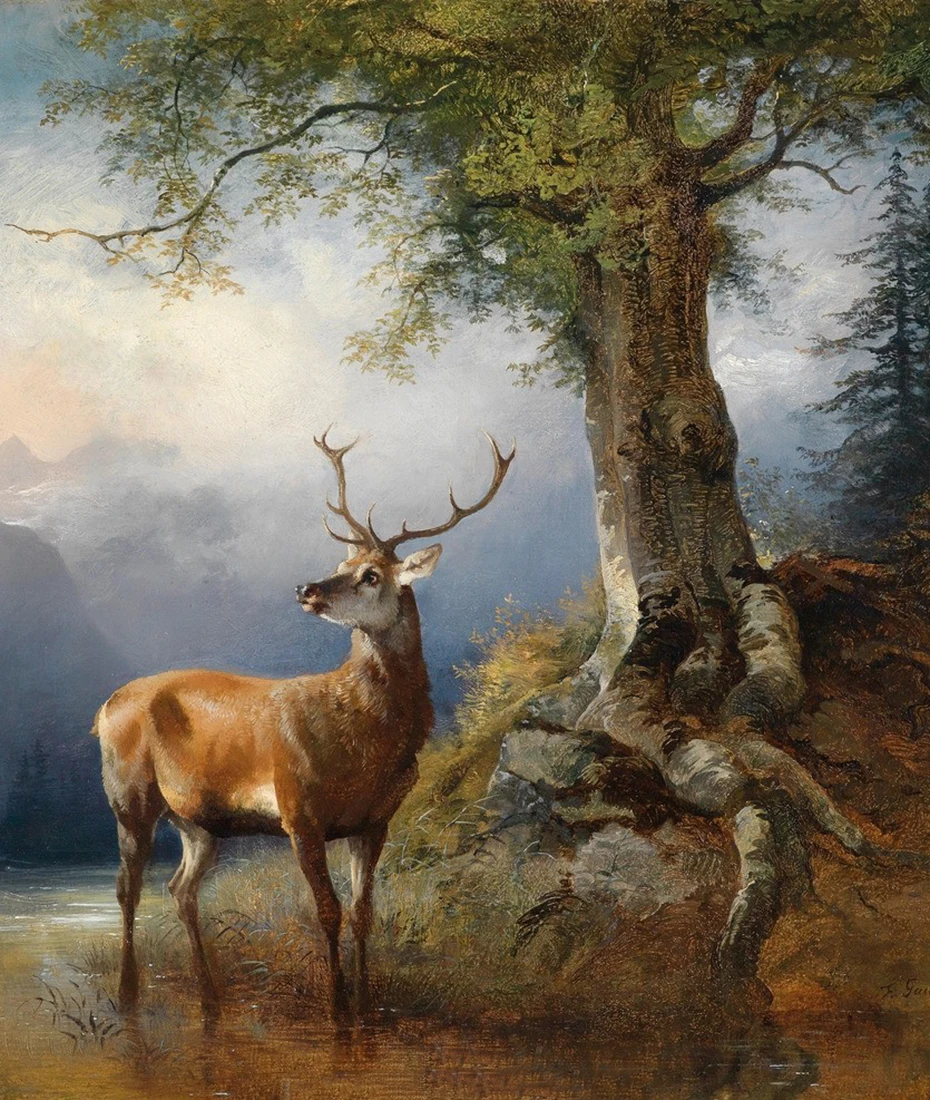 

Deer Under of the Tree 5D DIY Diamond Painting Full Square Embroidery Mosaic Animal Paintings From Crystals Needlework
