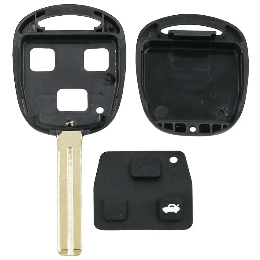 2/3 Кнопка пустой пульт дистанционного ключа для Lexus RX300 LS400 LS430 ES330 SC430 IS300 LX470 RX330 RX350 GS300 TOY48 UNCUT с металлической кнопкой