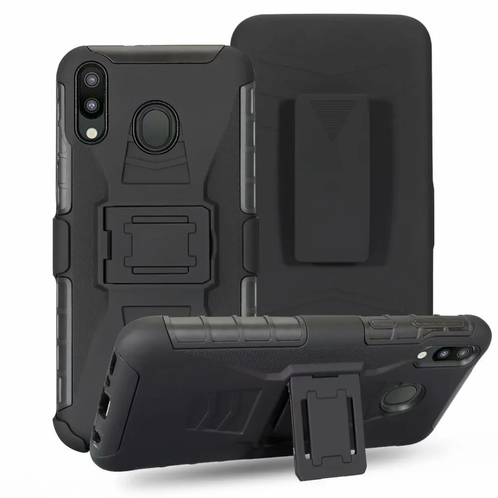 Противоударный Прочный чехол-подставка с зажимом для ремня Samsung Galaxy A30/Galaxy A50