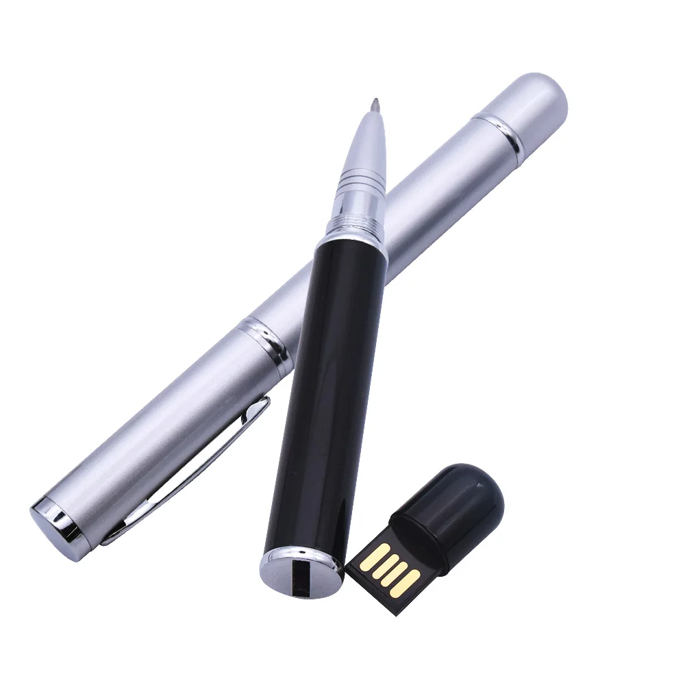 Высокоскоростной Usb 2,0 металлический флеш-накопитель 16 ГБ 32 ГБ 64 Гб шариковая ручка флешки Usb ручка карта памяти классный подарок(10 шт. бесплатный логотип
