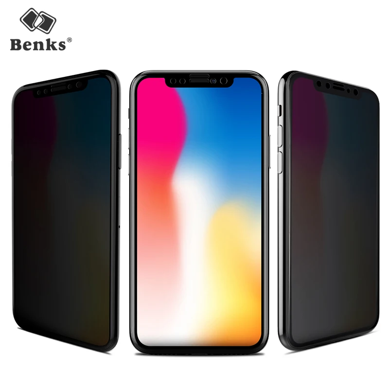 Для iPhone X стекло Benks KR + Pro конфиденциальности Анти шпион 3D полное покрытие из