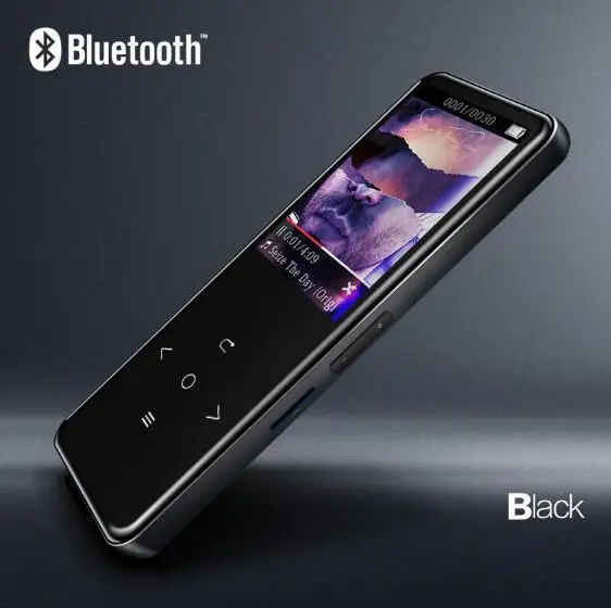 Benjie A20 металлический сенсорный экран mp3 плеер 8 Гб hiff без потерь bluetooth 4,2 музыкальный плеер benjie a20 FM плеер - Цвет: BLK