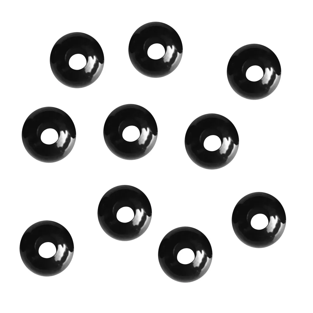 10 Pieces Plastic Elastic Shock Cord Ball Stopper Lock End Toggle Buckle Fastener Stop Black