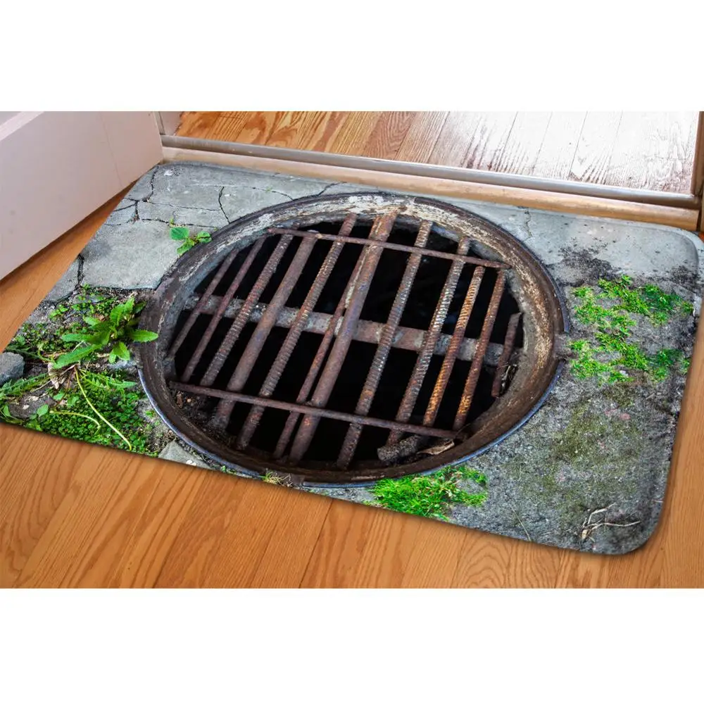 Creative Entrance Doormat Funny Rubber 3d Traps Printed Carpet for Floor Door Living Room Non-slip Kitchen Bathroom Mats 40x60cm