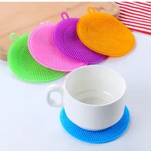 Silicone Dish Washing Sponge Scrubber Kitchen Cleaning antibacterial Tool Soft Cleaning Antibacterial Brush Kitchen Tools palmolive ultra antibacterial orange dish washing liquid 10oz